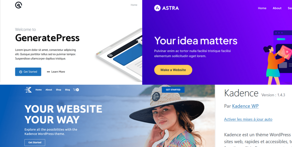 generatepress vs astra vs kadence